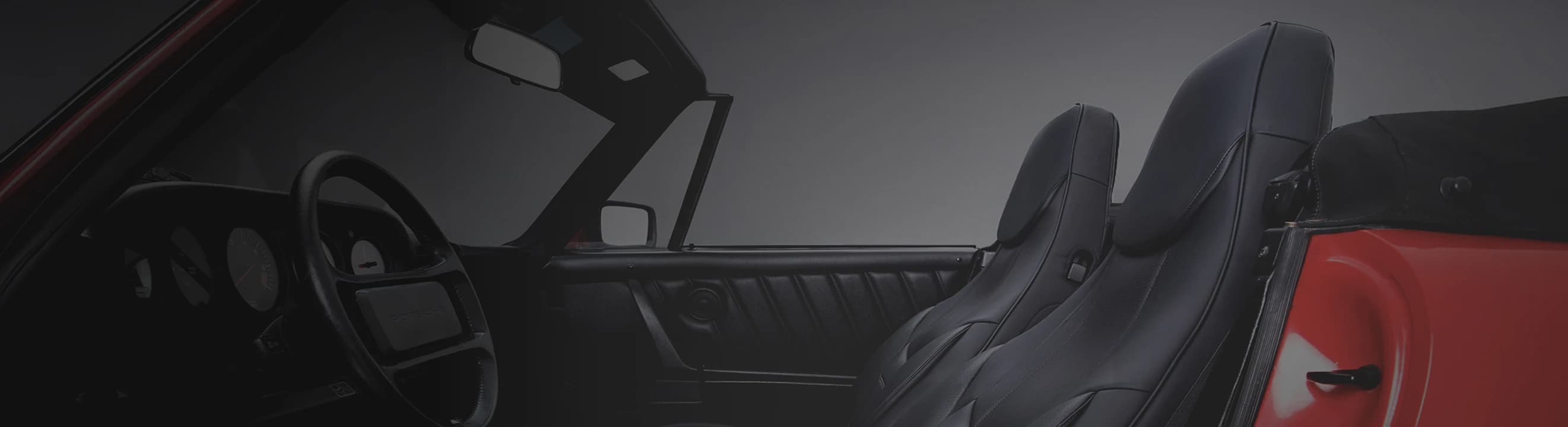 Driver seat for red convertible